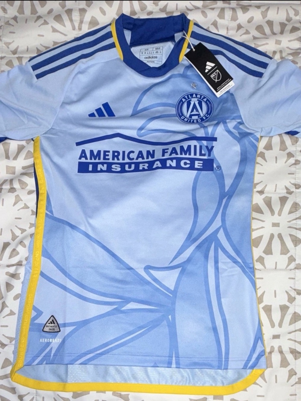 Adidas Alanta United FC Soccer Jersey Men’s Size XS Light Blue NEW (tiny hole)